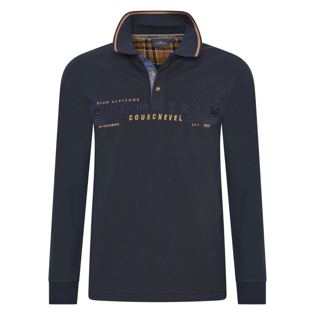 Hv Society, HVSIAN Navy LongSleeves Poloshirt