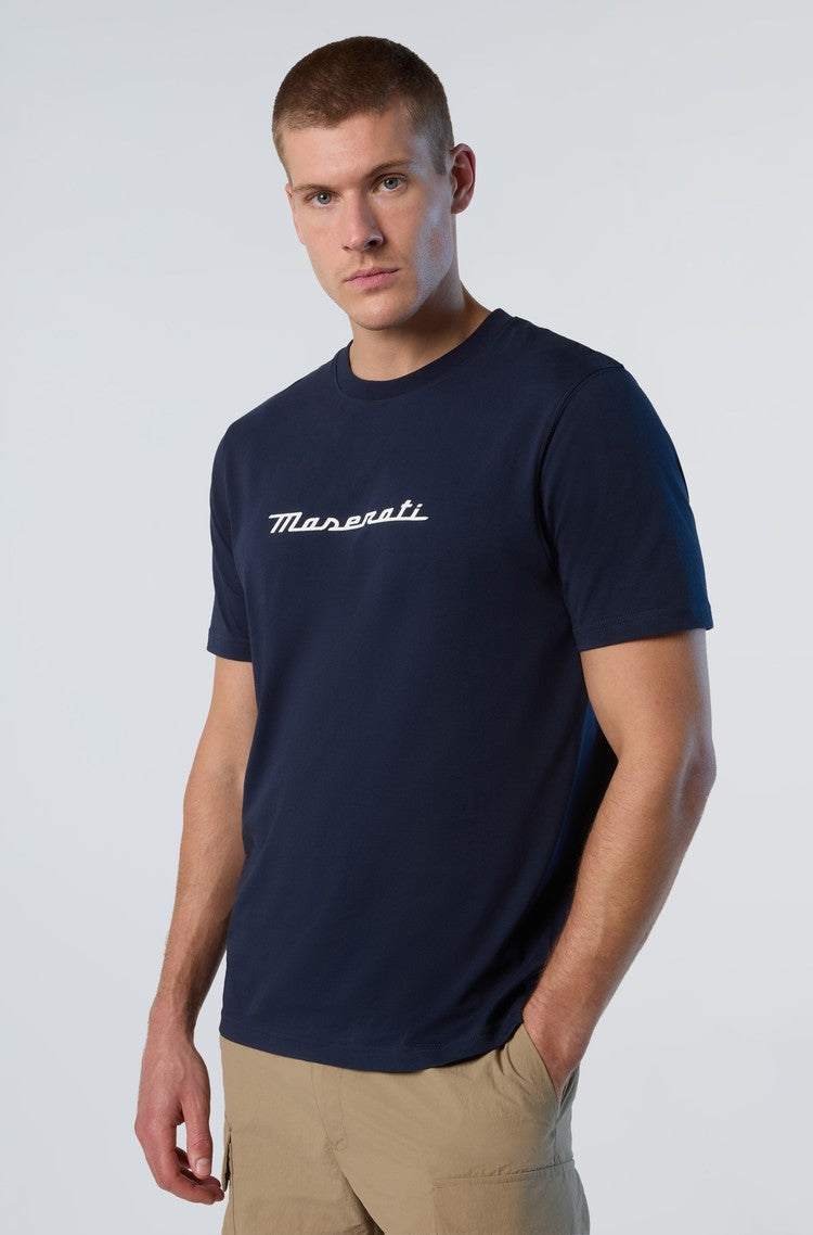 North Sails By Maserati,T-shirt With Maxi Trident