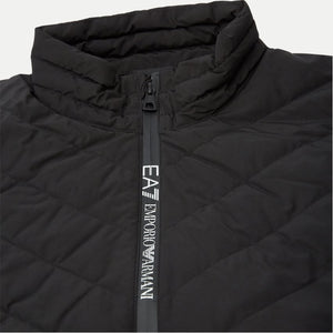 Emporio Armani, Premium Shield Packable Black Down Jacket