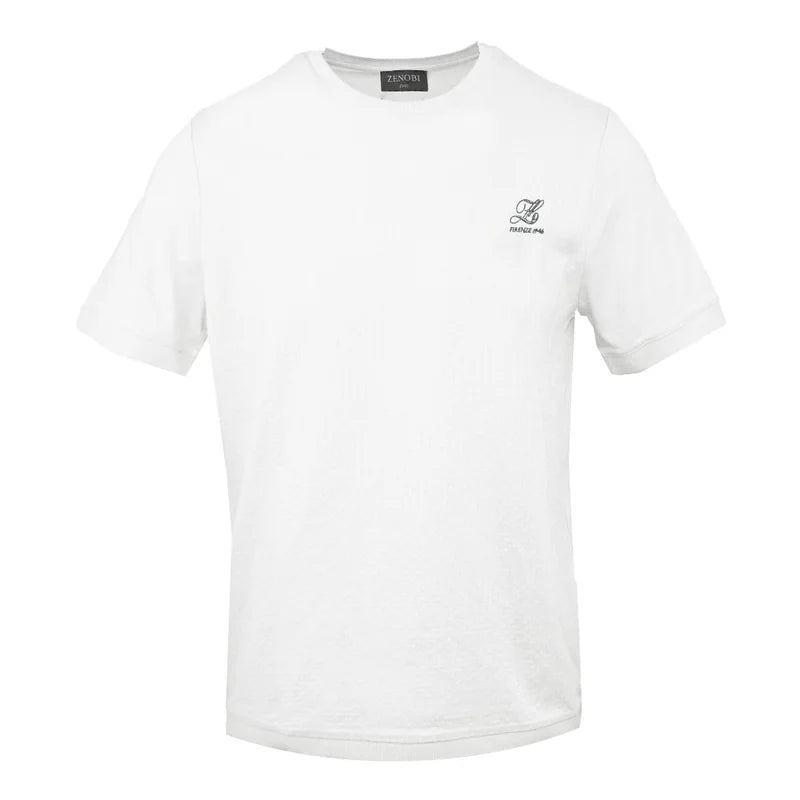 Zenobi, Crafted Cotton White T-Shirt