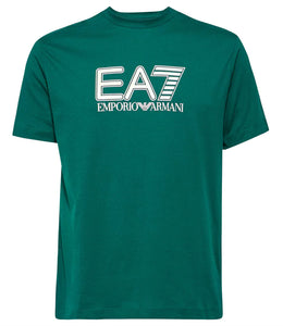 Emporio Armani, Visibility Cotton-Jersey Crew-Neck Green T-Shirt