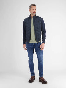 Lerros ,Navy  Sweat Jacket With Quilted Front