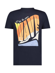 A Fish Named Fred, Navy Wave T-Shirt