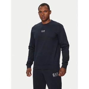 Emporio Armani, Core Identity Cotton Crew-Neck Navy Sweatshirt