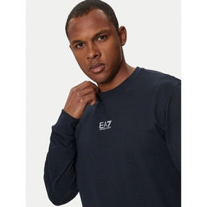 Emporio Armani, Core Identity Cotton Crew-Neck Navy Sweatshirt