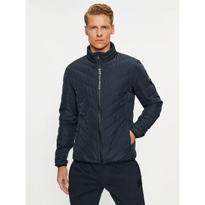 Emporio Armani, Premium Shield Packable Navy Down Jacket