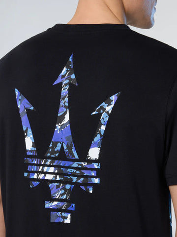 North Sails By Maserati, Black T-shirt With Trident Print