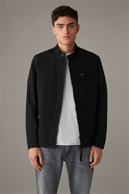 Strellson, Flex Cross Rockston  Black Biker Jacket