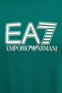 Emporio Armani, Visibility  Cotton Crew-Neck Green Sweatshirt