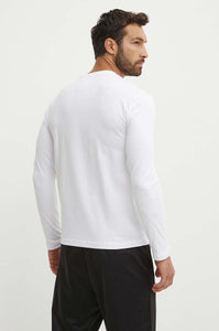 Emporio Armani, Visibility Stretch-Cotton Long-Sleeved White T-Shirt