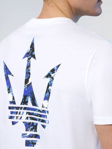 North Sails By Maserati, White T-shirt With Trident Print