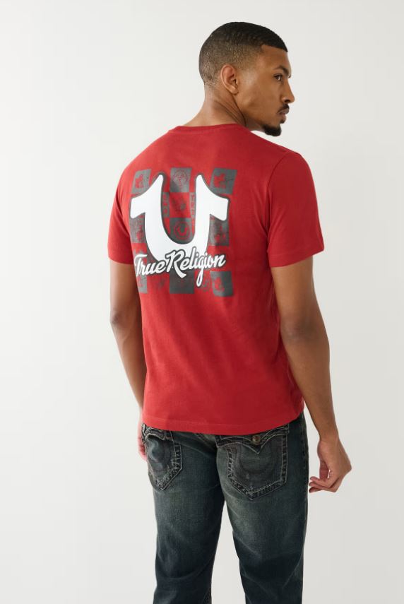 True Religion, HS TR Grid Crew Red TEE