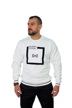 Load image into Gallery viewer, Gilbert Teckel,White Sweatshirt With A Navy Design
