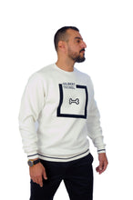 Load image into Gallery viewer, Gilbert Teckel,White Sweatshirt With A Navy Design
