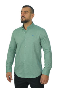 Gilbert Teckel, Green Shirt With Navy Emblem