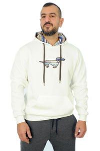 Gilbert Teckel,Off White Hoody With Special Colorful Dog