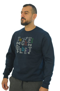 Gilbert Teckel,Navy Sweatshirt With Colorful Emblem