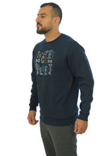 Load image into Gallery viewer, Gilbert Teckel,Navy Sweatshirt With Colorful Emblem
