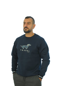 Gilbert Teckel, Navy Sweatshirt With  Special Dog Emblem