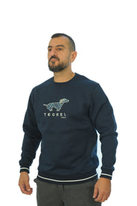 Gilbert Teckel, Navy Sweatshirt With  Special Dog Emblem