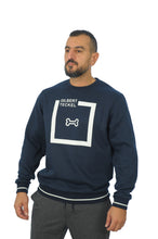 Load image into Gallery viewer, Gilbert Teckel,Navy Sweatshirt With A White Design
