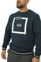 Load image into Gallery viewer, Gilbert Teckel,Navy Sweatshirt With A White Design
