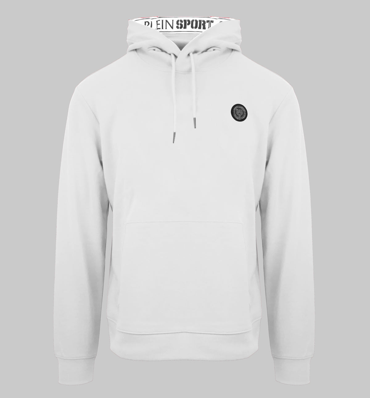 Plein Sport, White Hoody With Scratch Marks On The Back