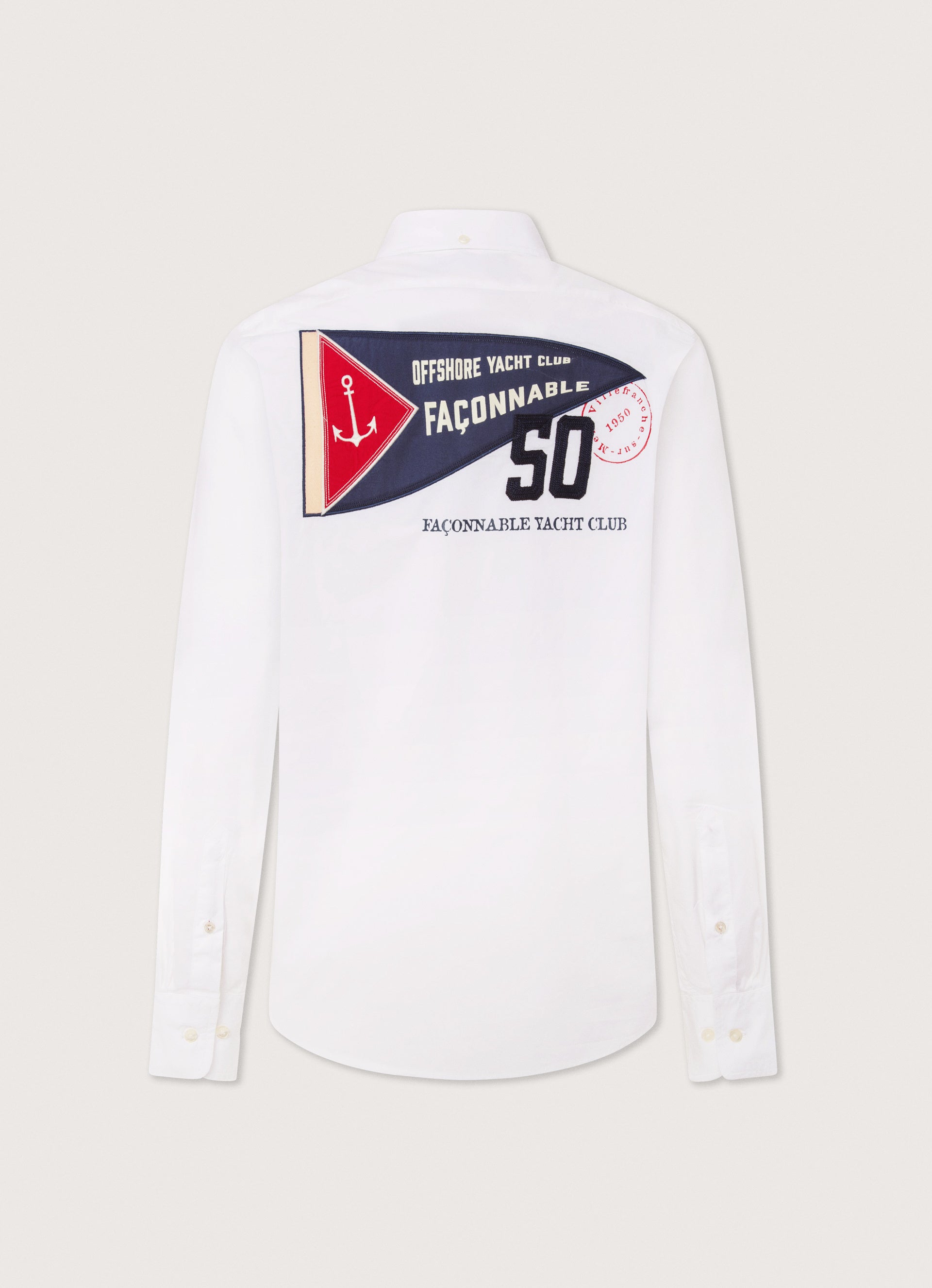 Façonnable,Regular Fit Back Patch Shirt