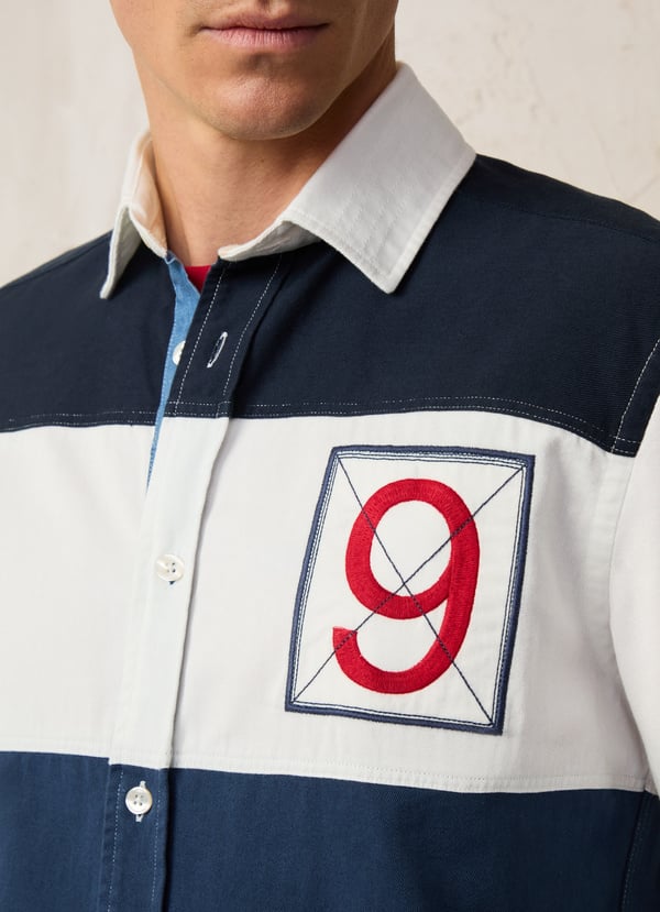 Façonnable,Regular Fit Gabardine Rugby Shirt