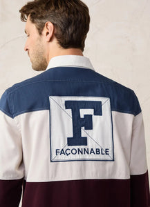 Façonnable,Regular Fit Rugby Inspired Chambray Shirt