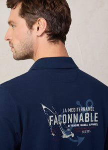 Façonnable,Regular Fit Long Sleeve Piqué Polo