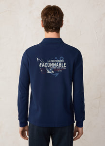 Façonnable,Regular Fit Long Sleeve Piqué Polo