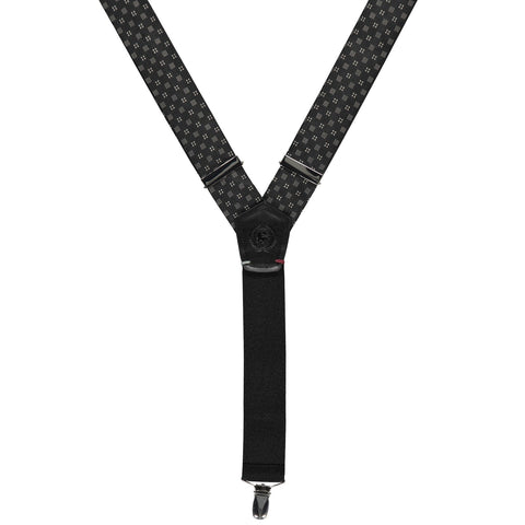 Lerros, Black Elastic Suspenders With Bow-tie