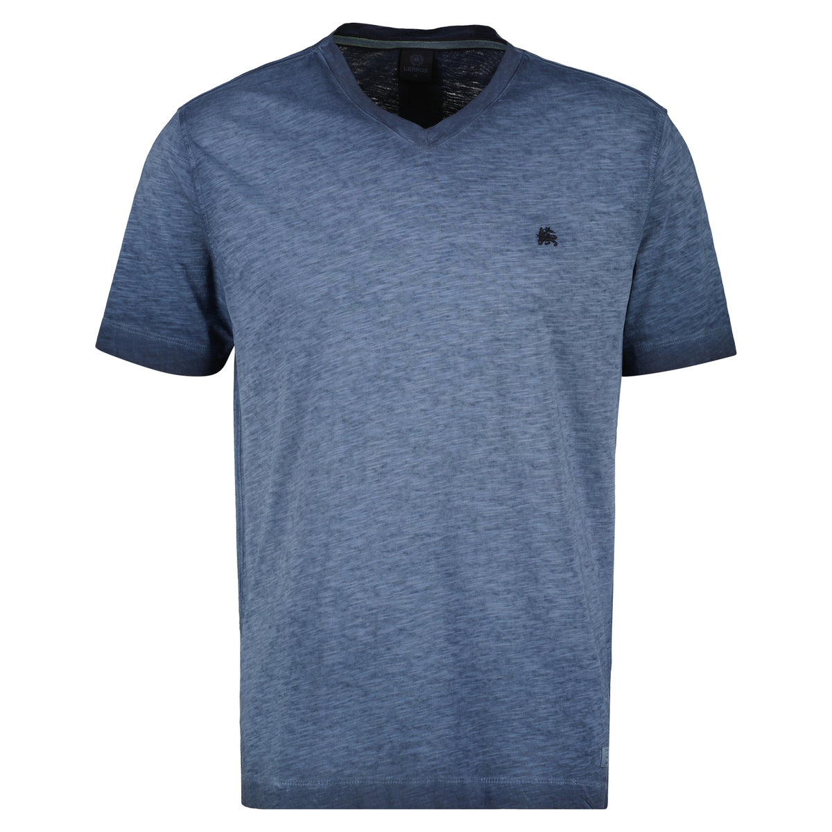 Lerros, V-Neck Blue Washed Out Melange T-Shirt