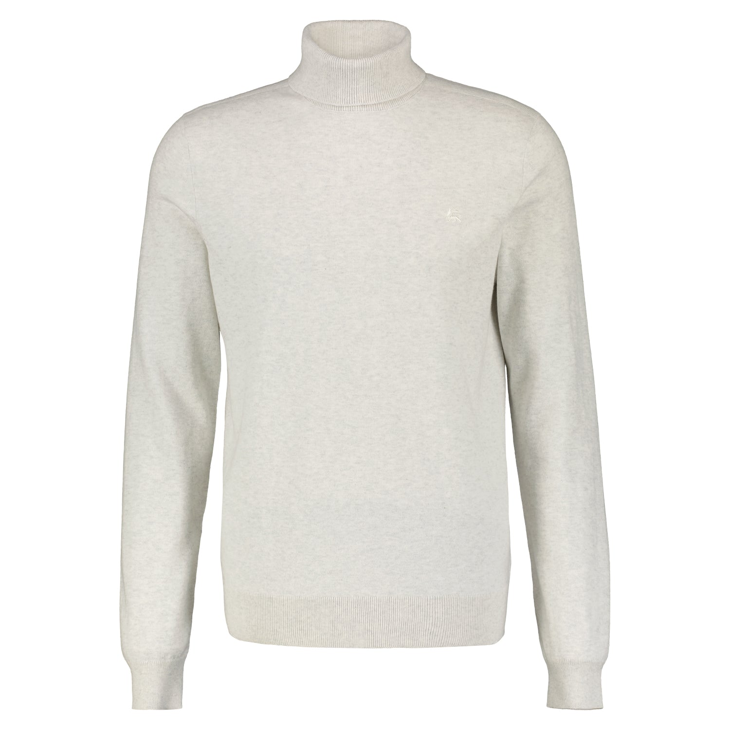 Lerros, White Melange Turtleneck Flat Knit