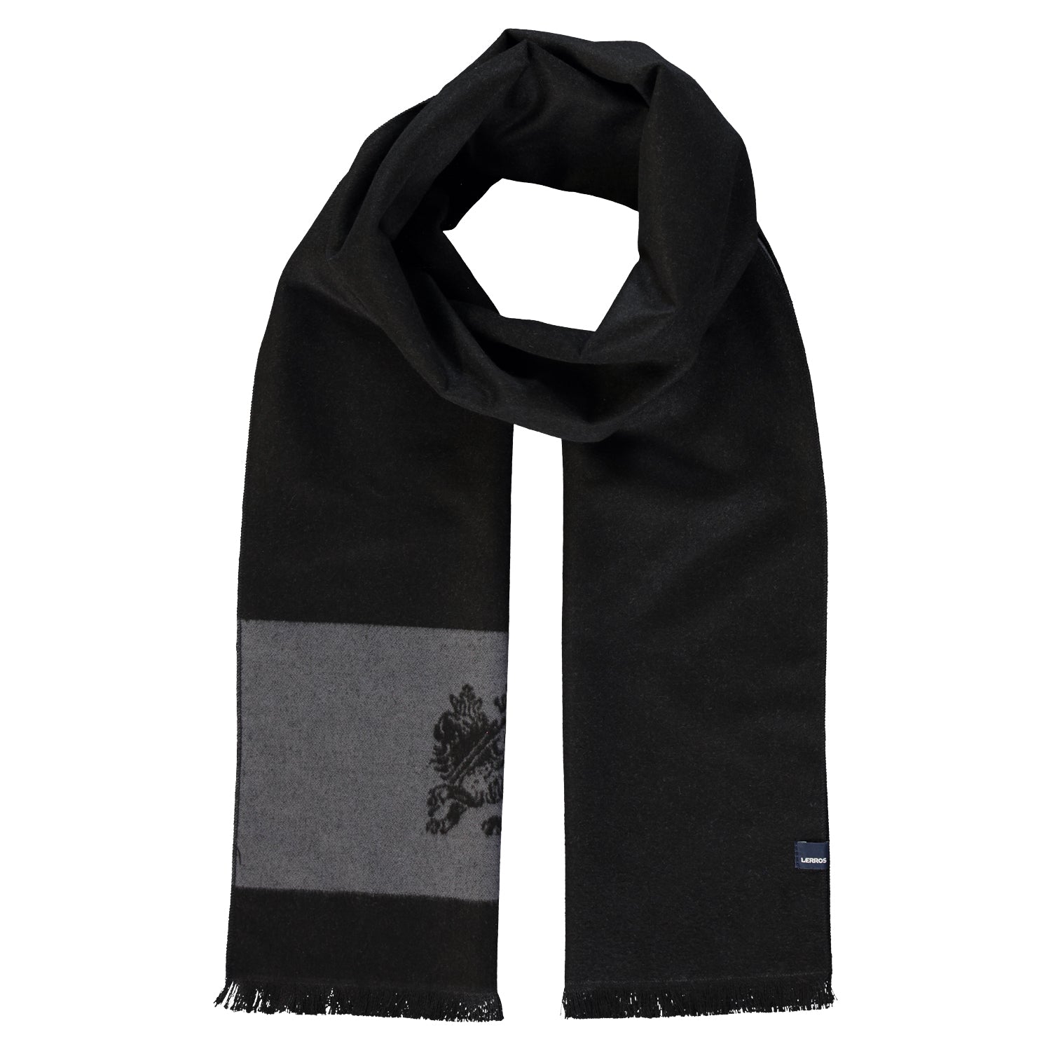 Lerros, Black Scarf With Lerros Logo