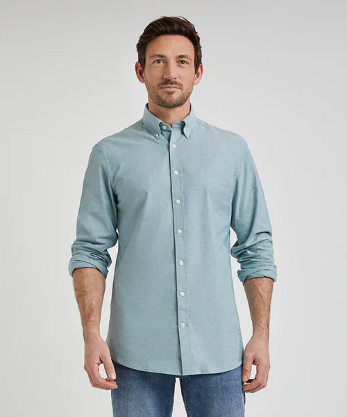 McGregor, Stretch Oxford Green Shirt