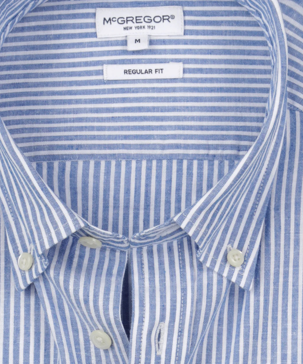 McGregor, Navy Cotton Linen Stripe