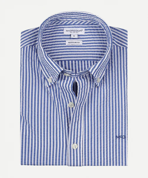 McGregor, Navy Stripe Seersucker Shirt – Naboulsi Distinction