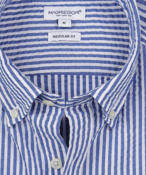 McGregor, Navy Stripe Seersucker Shirt – Naboulsi Distinction