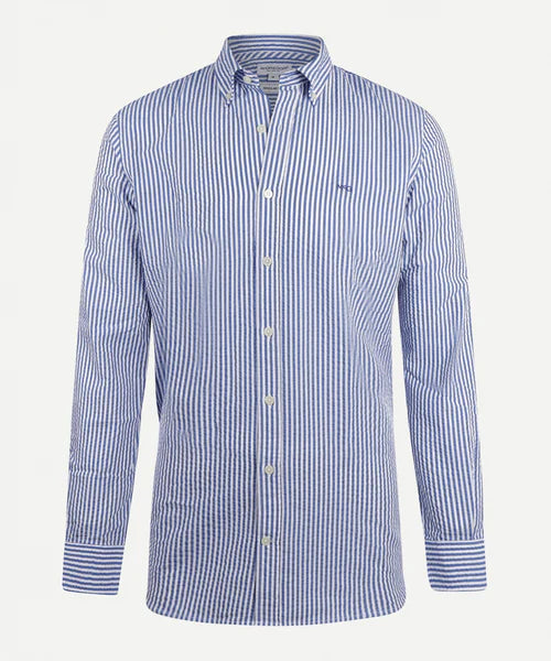 McGregor, Navy Stripe Seersucker Shirt – Naboulsi Distinction