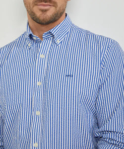 McGregor, Navy Stripe Seersucker Shirt