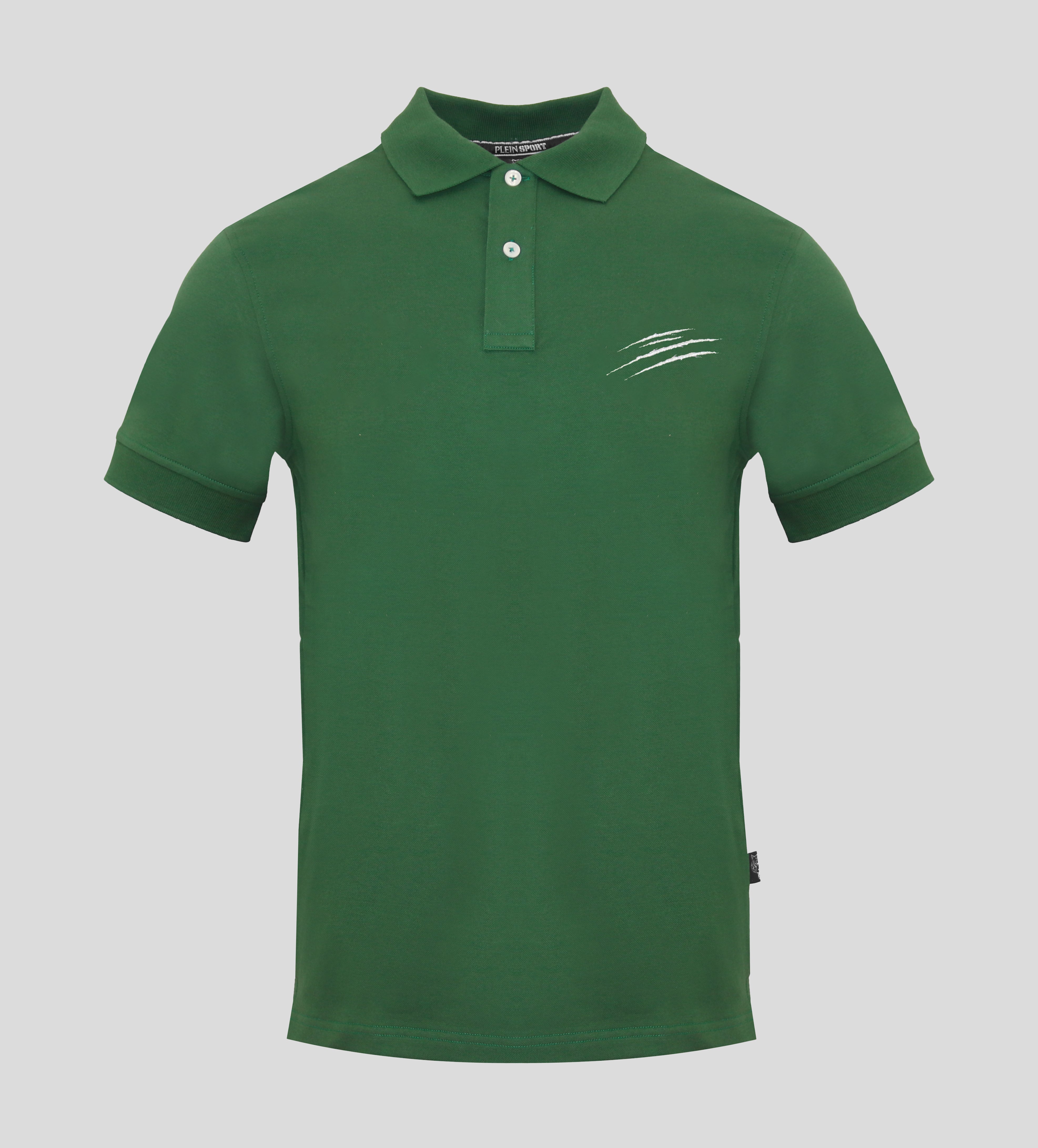 Plein Sport, Green Polo With Scratch Logo