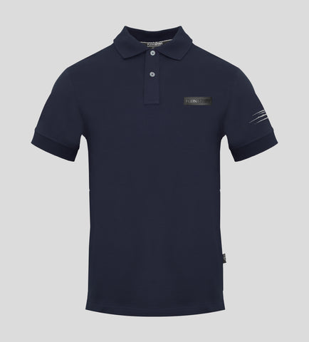 Plein Sport, Navy Polo With A Logo Patch