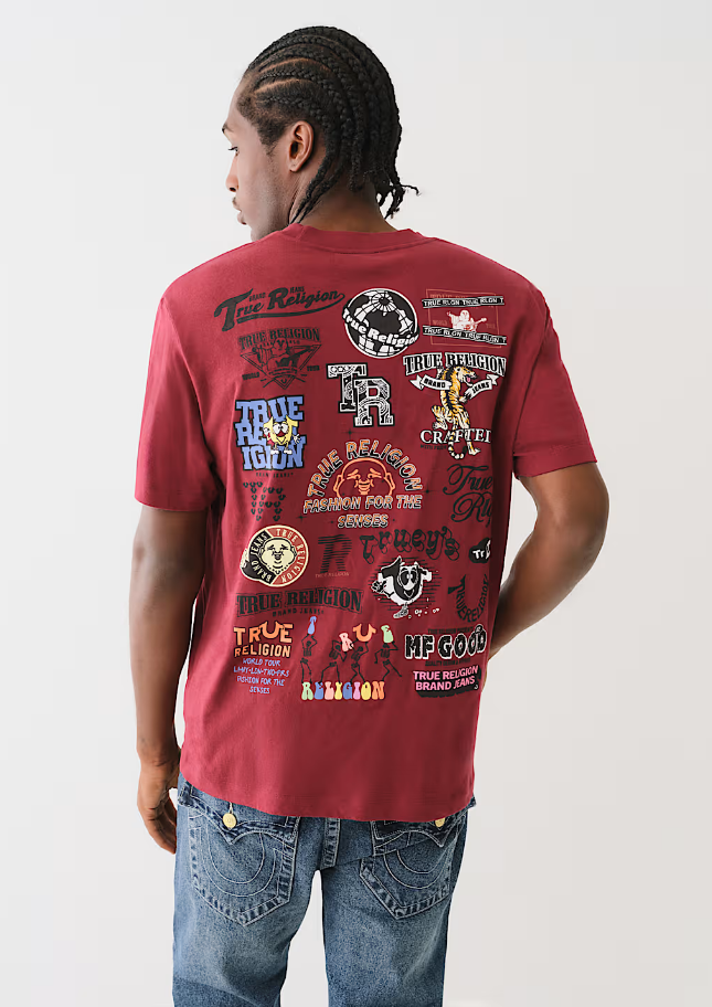 True Religion, Multi Graphic Crew Tee