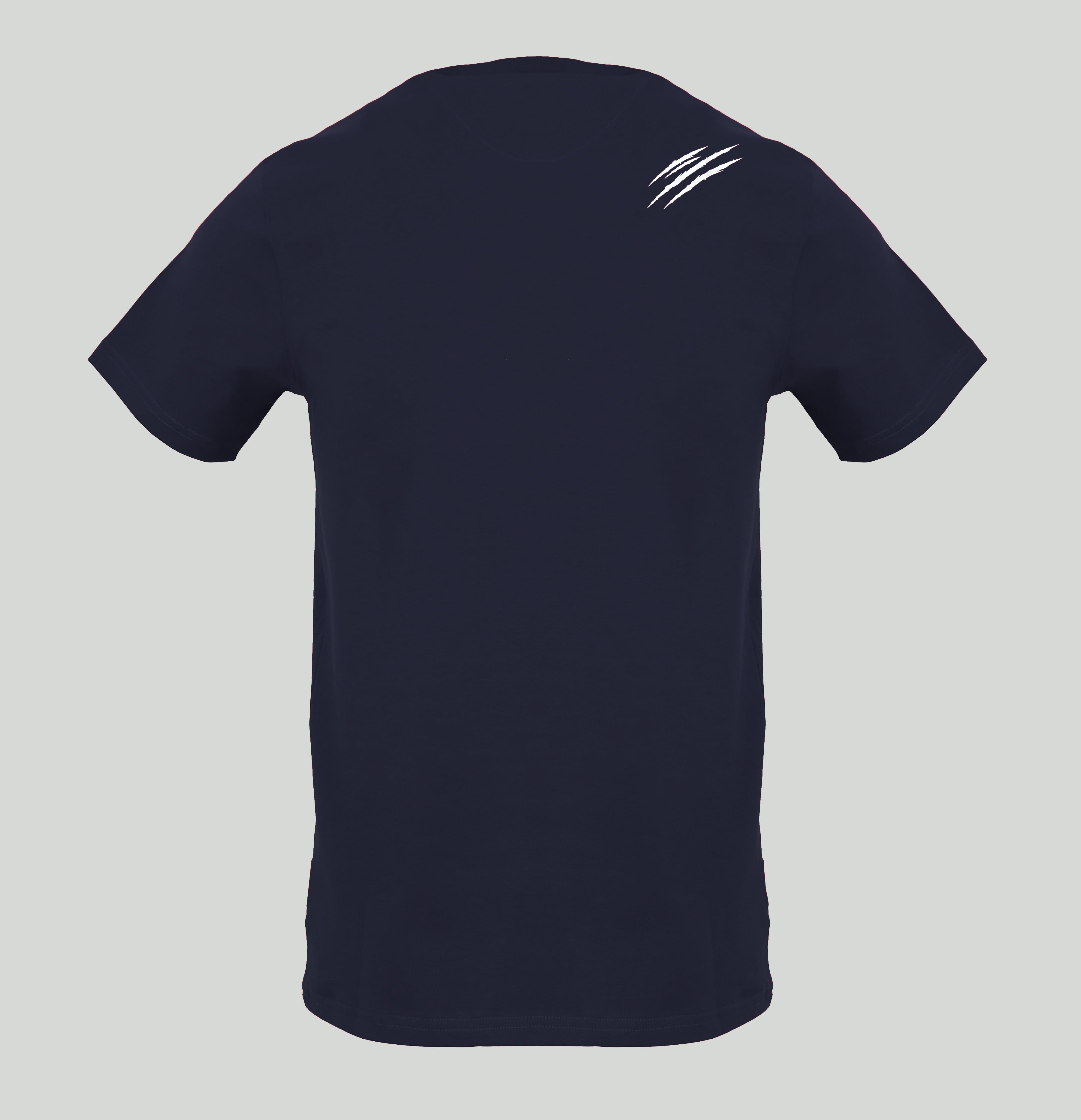 Plein Sport, Logo Patch Cotton  Navy T-Shirt