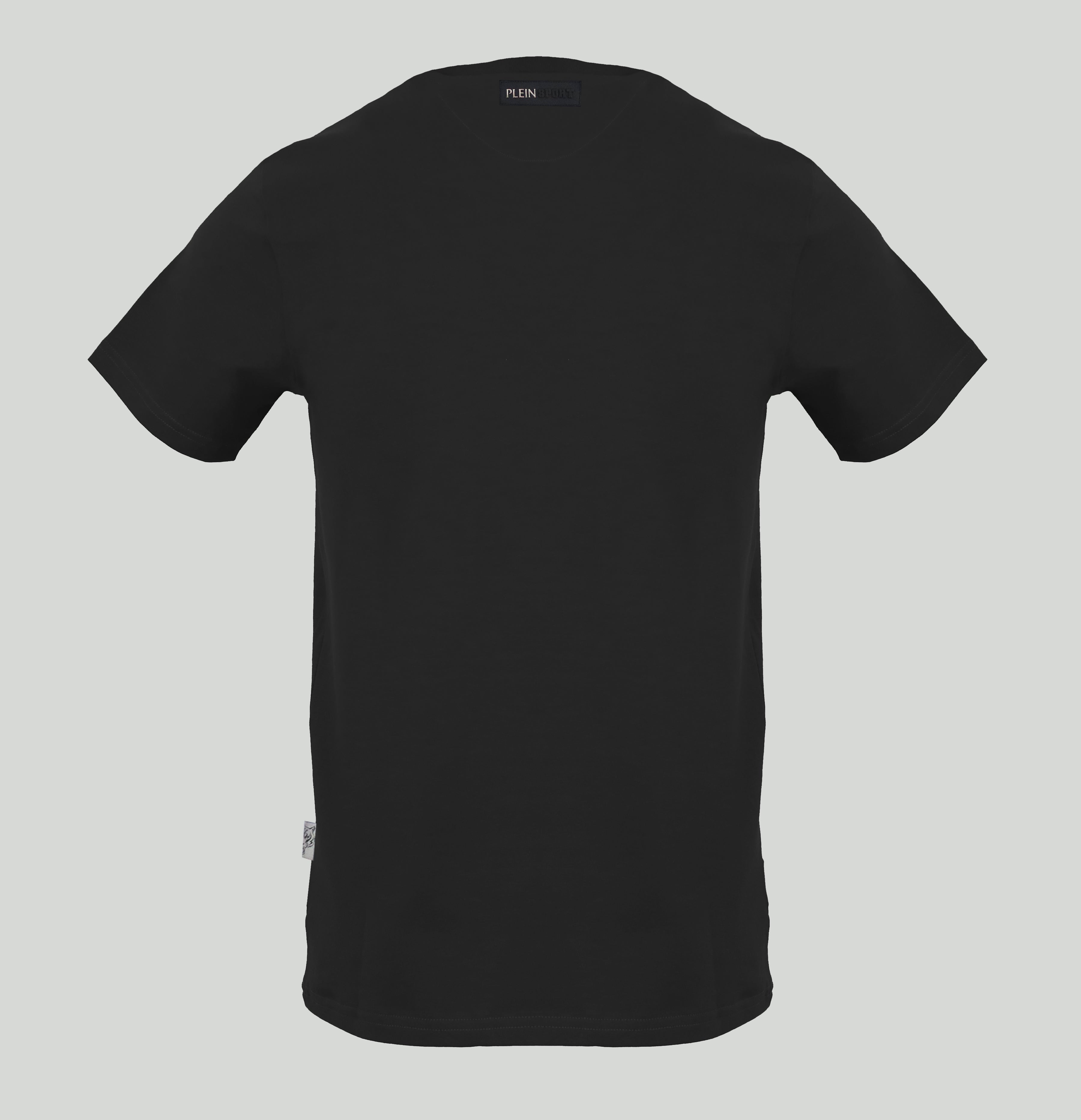 Plein Sport, Black T-Shirt With Black  Red And White Logo