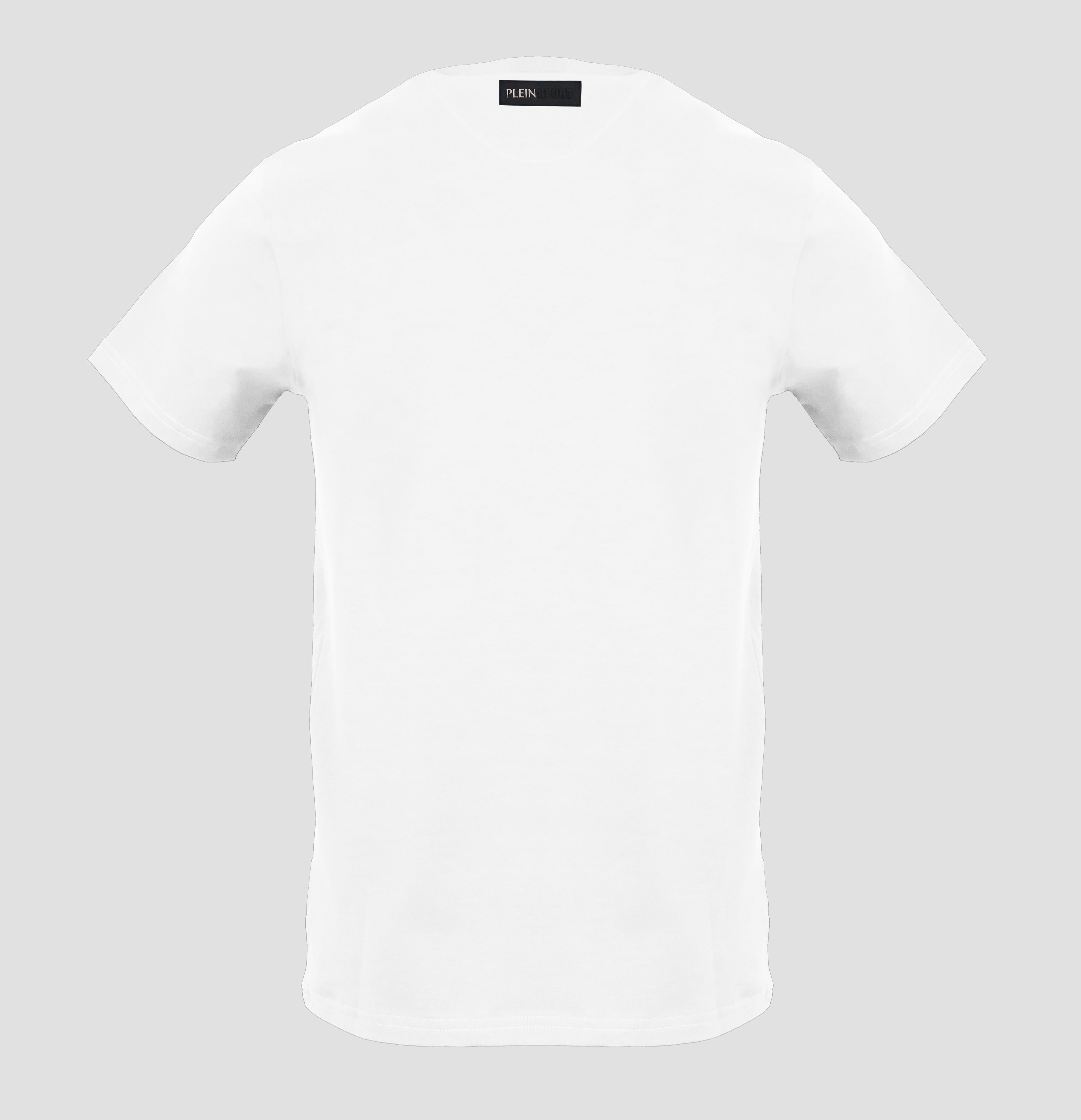 Plein Sport, Basic White T-Shirt With A Small Tiger Logo