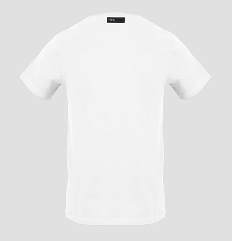 Plein Sport, Basic White T-Shirt With A Small Tiger Logo