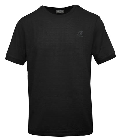 Zenobi, Crafted Cotton Black T-Shirt